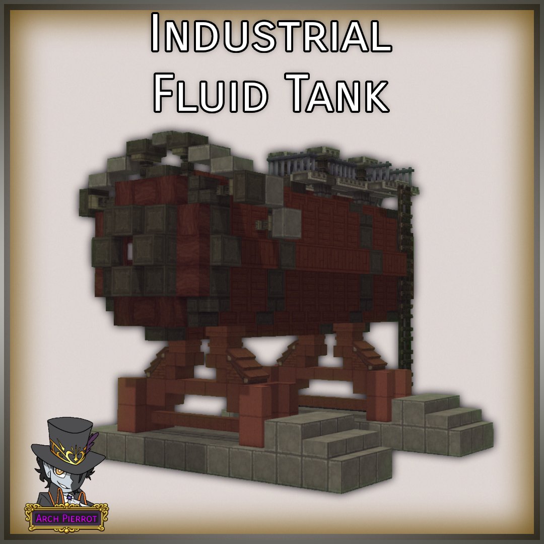 Arch_Pierrot's tweet photo. Hytale Industrial Fluid Tank (Raised) ✨

Once more I present another Industrial Fluid Tank 😭

✨ | Vanilla Only
🕰️ | Short Build
🛢️ | Industrial Themed
🖼️ | Pinterest Reference Recreation

#Hytale #hytalebuilding https://t.co/DWH38I8el6
