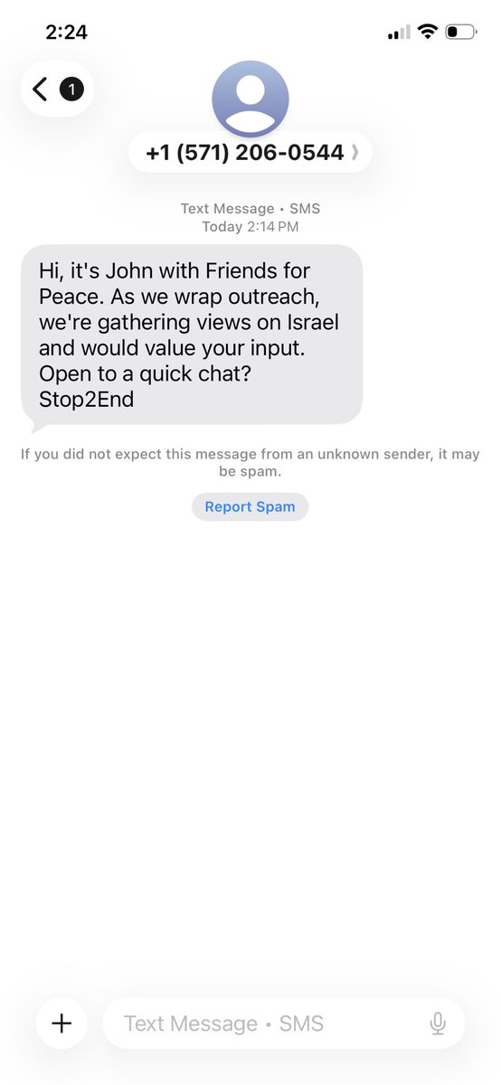 zachknowsball_'s tweet photo. Anyone else get these texts? It’s always “John” sometimes with Partners IN Peace, sometimes Partners FOR Peace, this time FRIENDS for Peace. 

I never got them until I started listening to candace owens in September. Weird coincidence? https://t.co/ZPiTXidBfU