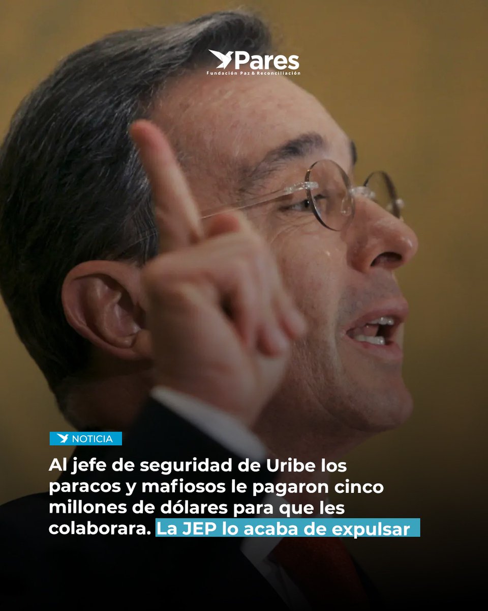 La JEP expulsó a un exjefe de seguridad de Uribe tras señalarlo de recibir 5 millones de dólares de paramilitares y mafiosos. Los detalles de una decisión que impacta al uribismo. 🚨
pares.com.co/al-jefe-de-seg…