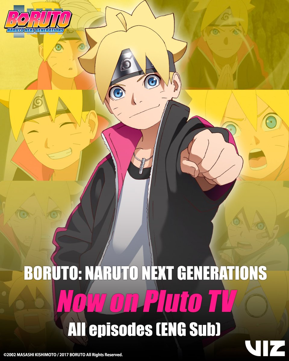 VIZMedia's tweet image. BORUTO: NARUTO NEXT GENERATIONS is now free on @PlutoTV 📺 

The chaos of youth will test the greatest of ninja
