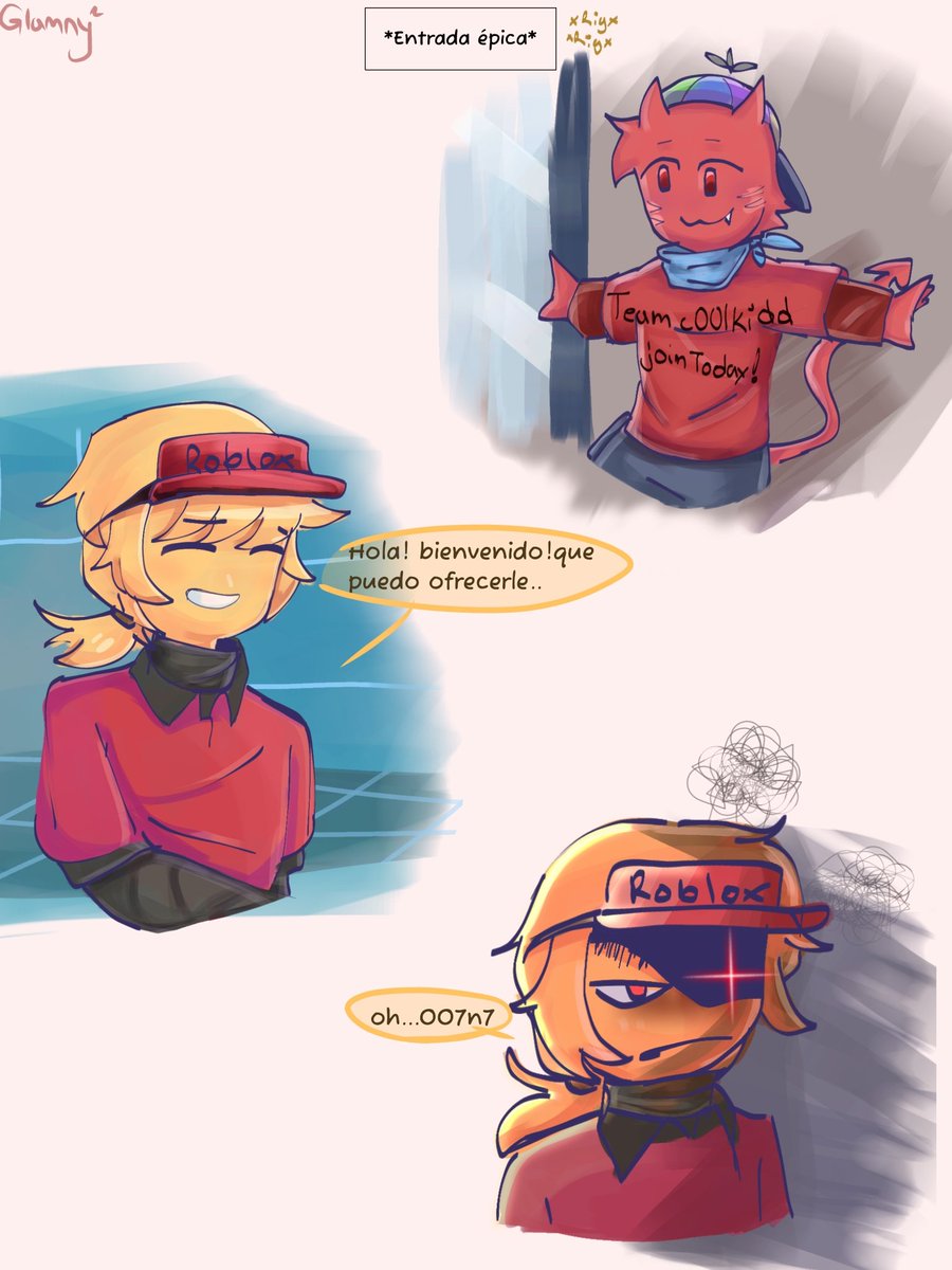 Dochiart's tweet photo. Hii, soy nueva en esto.
...
#forsakenau #elliot #007n7 #C00LKIDD #comicau #robloxart #robloxau #pizzaBurger #fanart #Forsaken https://t.co/hFxEPUH6tP