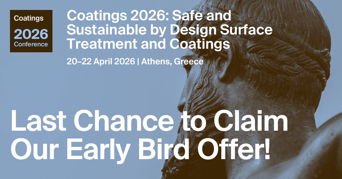sciforum's tweet image. 🎨 #Coatings2026 has a spot for you! Take part in this unique gathering with @exelisis and @MDPIOpenAccess in April. 📆

brnw.ch/21x020R 🚩 Reserve your conference pass here before the Early Bird window closes this Friday, 20 February!

#Coatings #Metals #Corrosion