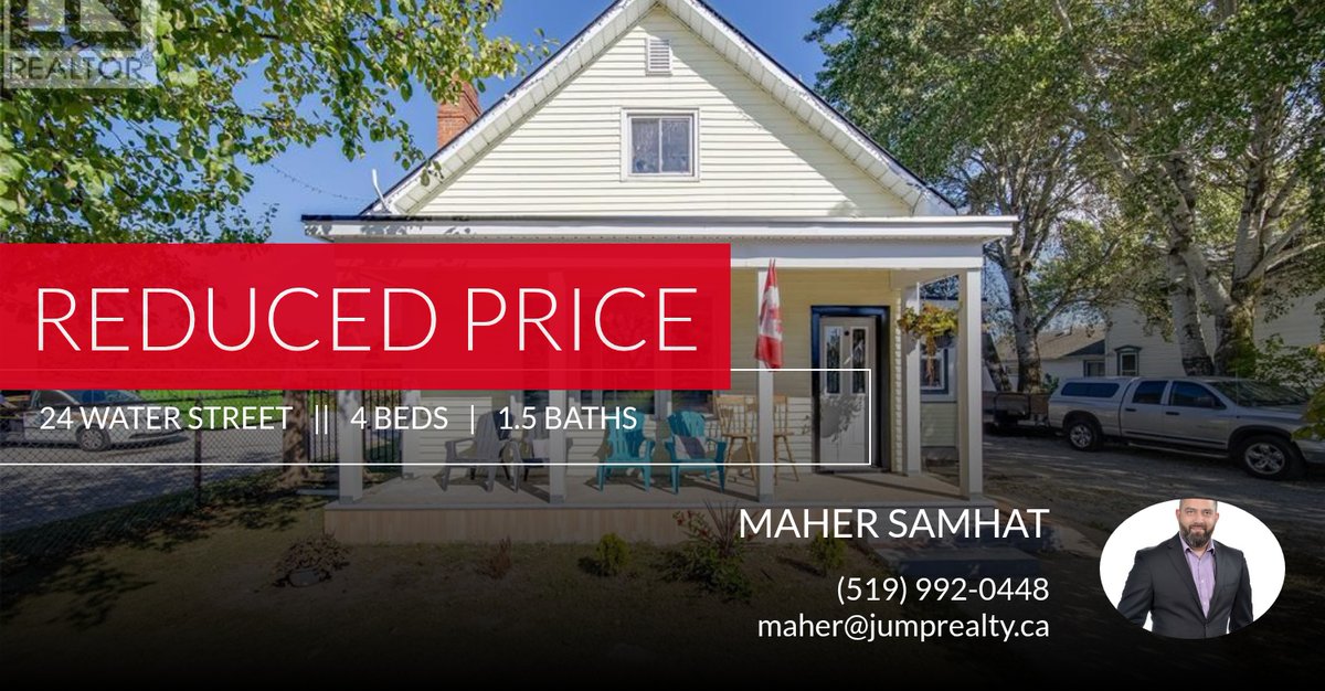 MaherSamhat23's tweet photo. 📍 Reduced Price 📍 This recently reduced home at 24 Water Street in Kingsville won't last long, so, don't wait to set up a showing! Reach out here or at (519) 992-0448 for more information!

Best regards

Maher Samha... https://t.co/Bn1MSzHkQf https://t.co/WoVqTw1KJc