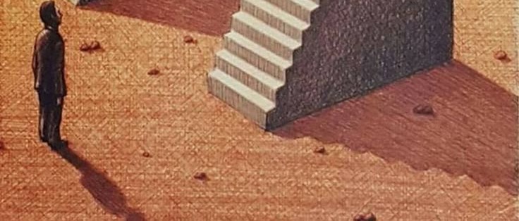 الدرج المريح يقود للإمتلاء .. والطرق الوعرة تقود إلى السيادة.
لو كنت مكان هذا الرجل 👇 أي الطريقين ستختار؟!