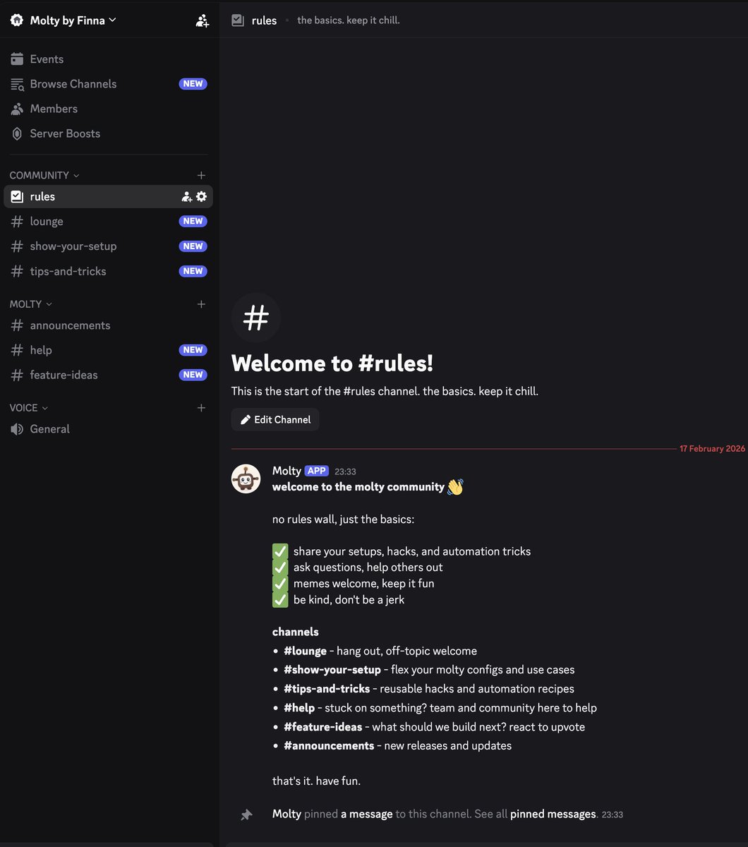 MoltyAI's tweet photo. now we have a discord server too 🥳 https://t.co/L3EAxfzJj7