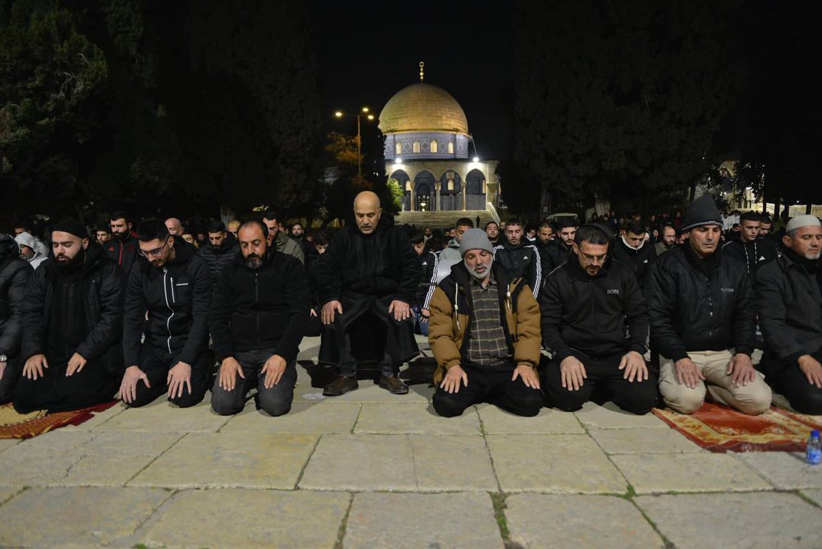 Mescidi Aksa'da ilk teravih namazı...