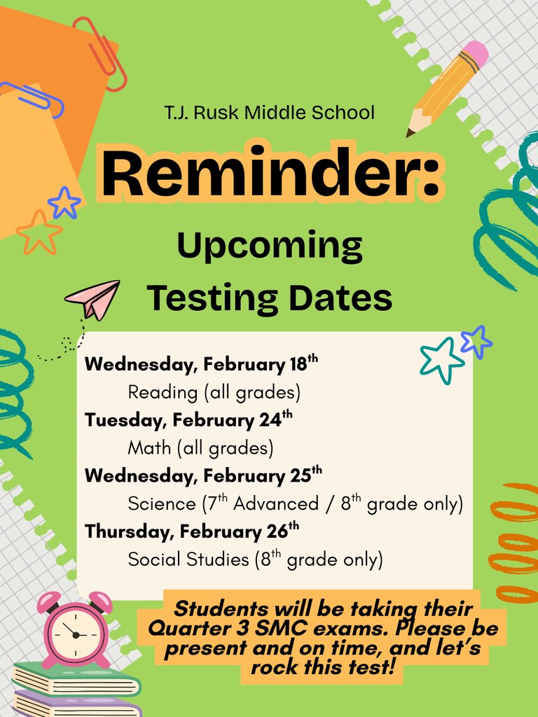 Thomas J Rusk Middle School tweet media