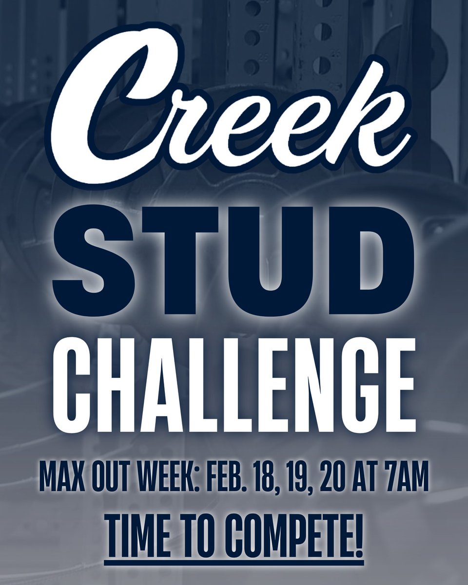 CoahullaCreekFB's tweet photo. 𝐓𝐢𝐦𝐞 𝐭𝐨 𝐂𝐎𝐌𝐏𝐄𝐓𝐄

#MaxOutWeek | #TheCreekCulture https://t.co/GYDsKbYwBH