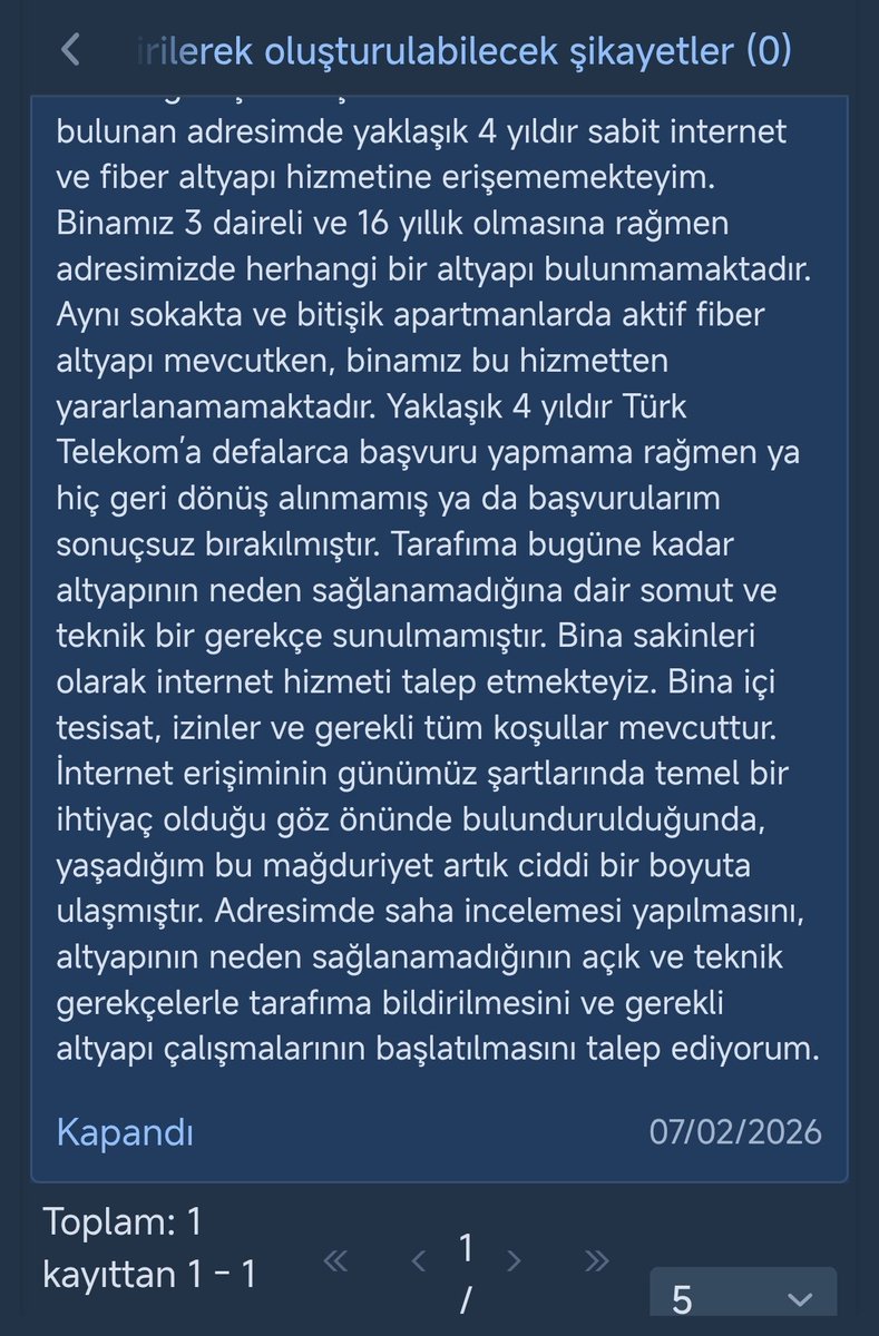 Şaka gibi ya şaka gibi kafayı yiyorum deliricem dosyayı kapatmışlar ne kadar rezil bir kurumsunuz siz ya bi direge port cekiceksiniz ama bu işin peşini bırakmıycam <a href="/UABakanligi/">T.C. Ulaştırma ve Altyapı Bakanlığı</a> <a href="/tcbestepe/">T.C. Cumhurbaşkanlığı</a> <a href="/BTKAkademi/">BTK Akademi</a> <a href="/TurkTelekom/">Türk Telekom</a> <a href="/CorluBelediyesi/">Çorlu Belediyesi</a>