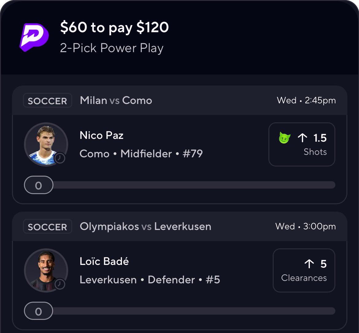 PotdPrizepicks's tweet image. Let’s turn thoses $30 in $1,000.00 for FREE

Day 1 $30 to $60✅
Day 2 $60 to $120
Day 3 $120 to $240
Day 4 $240 to $500
Day 5 $500 to $1000

💚 if you are tailing or fading