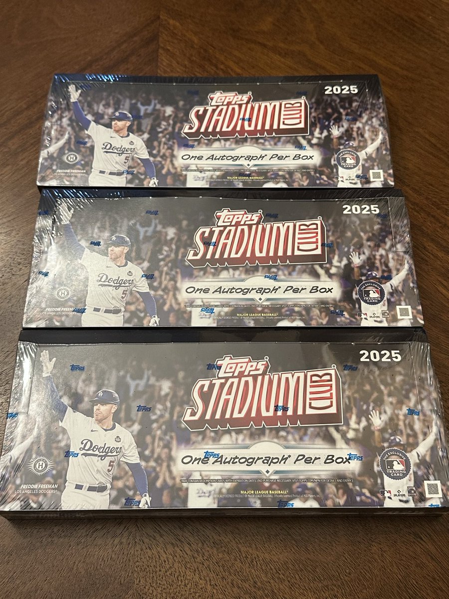 I got these today. I’ll check back later with a new post with some hits. I’m not sure if I’m cracking all three.  But I can tell you that Topps Stadium Club is one of my favorite sets!