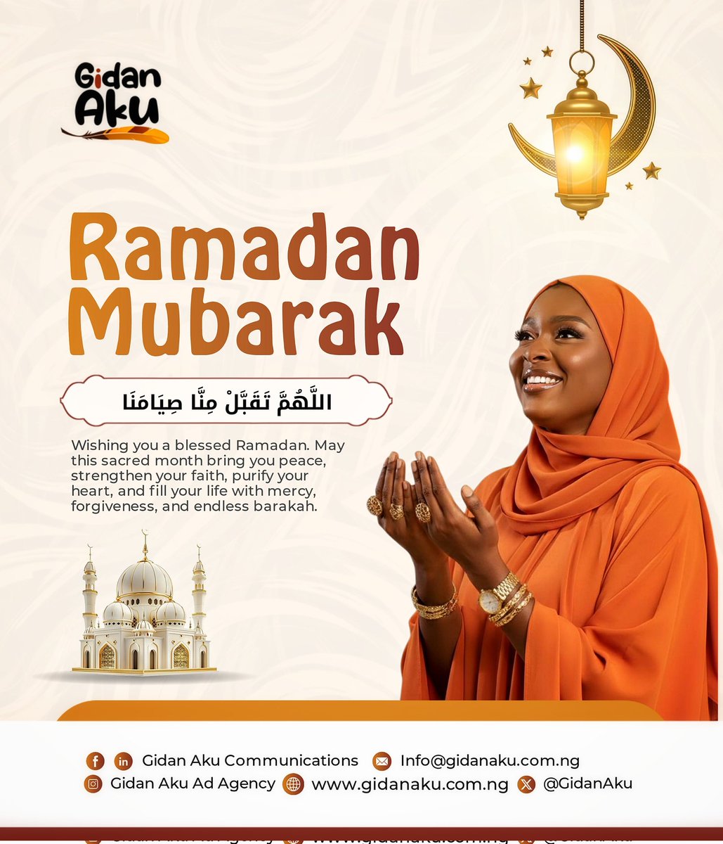 Wishing you a blessed Ramadan.

#gidanaku #Ramadan #marketing