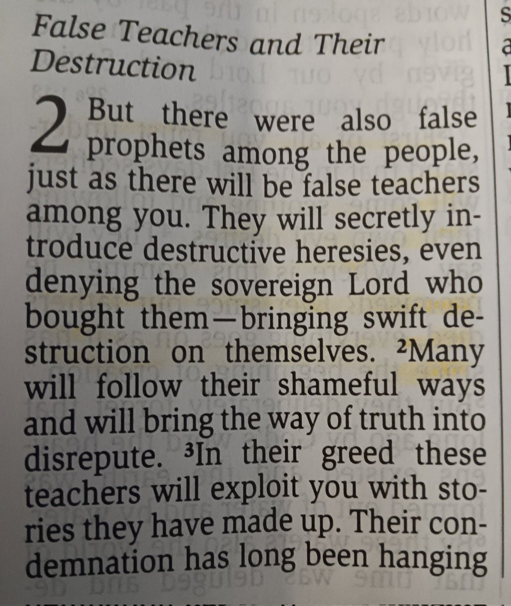 1Truth613's tweet photo. #Peter2:1-2 warns that false teachers will secretly introduce destructive heresies specifically "denying the Master who bought them. This is a rejection of Yeshua’s authority, deity, & redemptive work & 2 justify sensual, immoral lifestyles, leading to swift, divine destruction. https://t.co/ijGltAIk66
