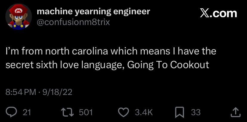 oh how I would love to go to cookout tonight…