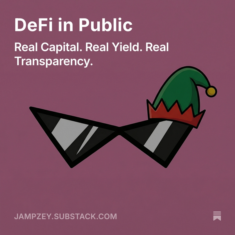 dropped the intro to my new weekly series 

DeFi in Public

each week i break down defi protocols using my farm vs fade framework and share the wins, losses, and lessons

testing protocols with real capital, all in public

read here ↓
jampzey.substack.com/p/defi-in-publ…