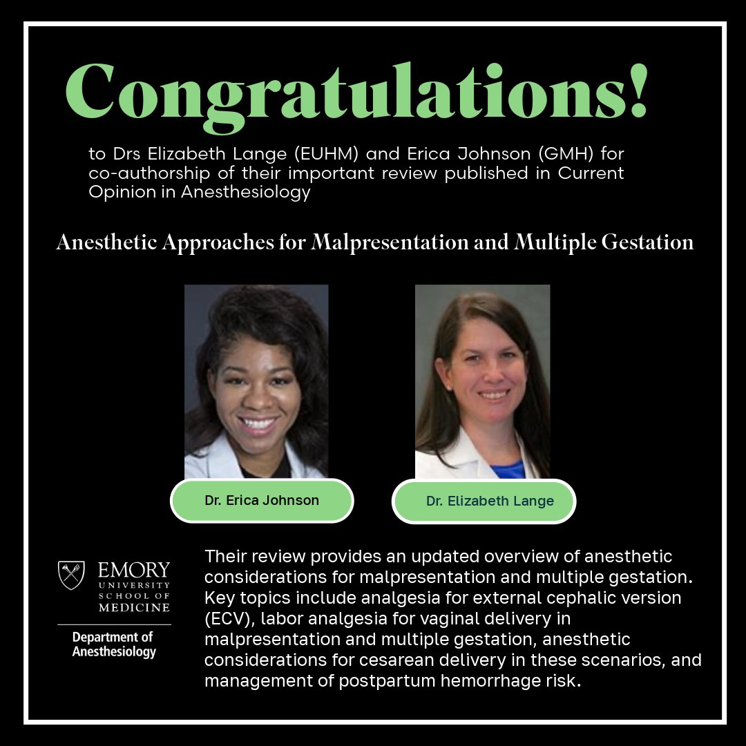 Emory Anesthesiology tweet media