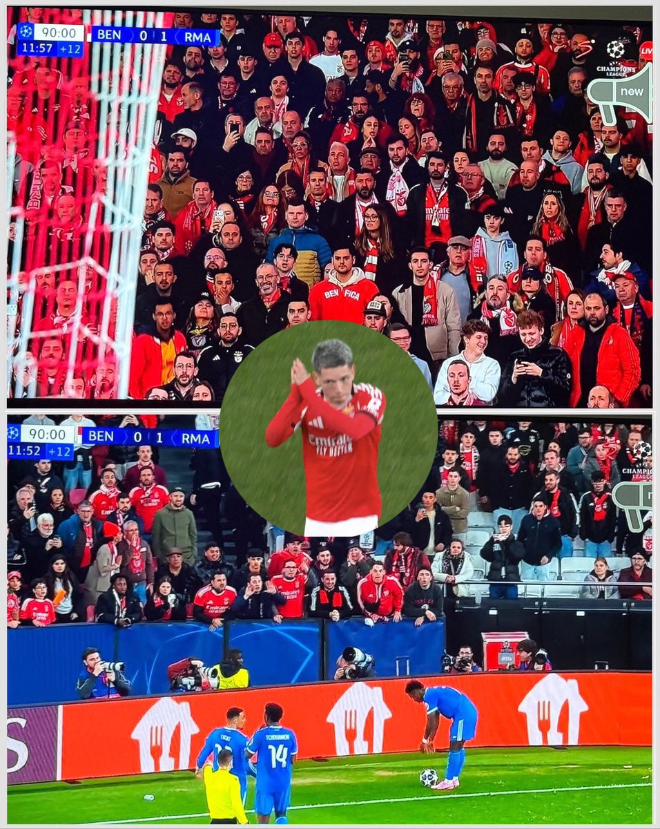 _JOEVIC_'s tweet photo. 💔 🙅The behavior of some Benfica fans at the match against Real Madrid was absolutely disgusting 😔 rac!ally abusing the visitors, specifically targeting Vini Jr. This kind of behavior is completely unacceptable and has no place in football. #realmadrid #Vinicius #UCL https://t.co/BHdHic1qsl