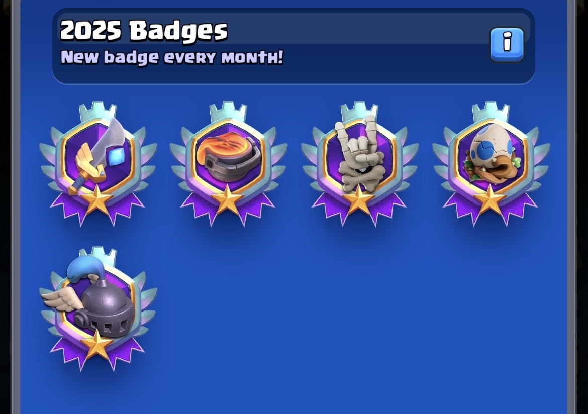 Supercell loves removing the games best features such as season shop and evolutions they recently stopped making seasonal badges, I wonder how long until this section is completely removed from people’s profiles #ClashRoyale