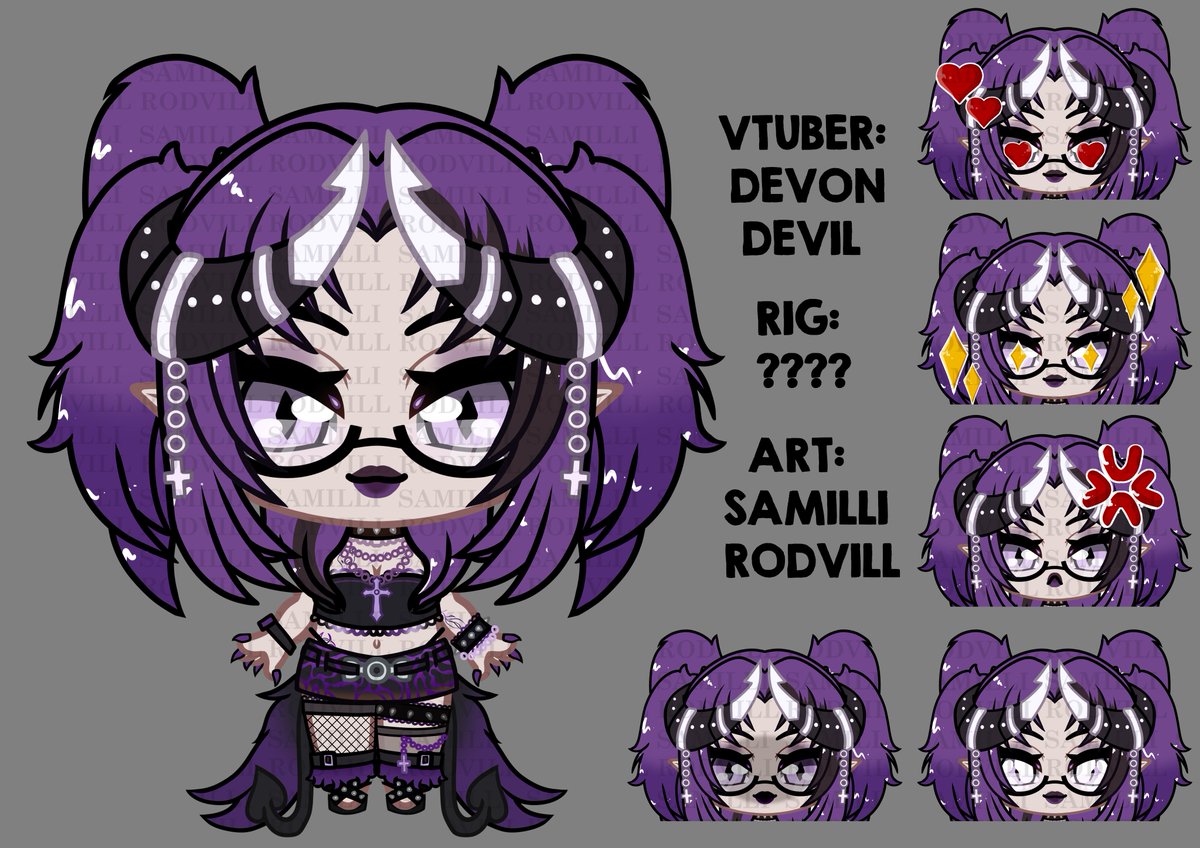 💜Vtuber model chibi - Devon Devil💜
👤: <a href="/DevonDevilOrig/">Devon Devil💅😈</a>
🎨: <a href="/SamilliRodvill/">Samilli Rodvill | Artist & Live2d Rigger</a> 

#vtubermodel #chibiart #Live2Drig