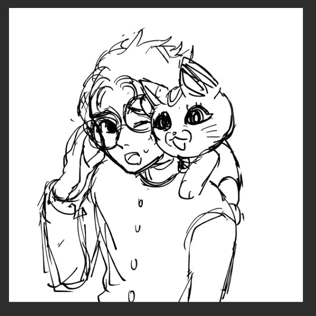 オカルン描きにくそう～～～～と思ったのにそれよりターボババーァ描きにくすぎるwww 