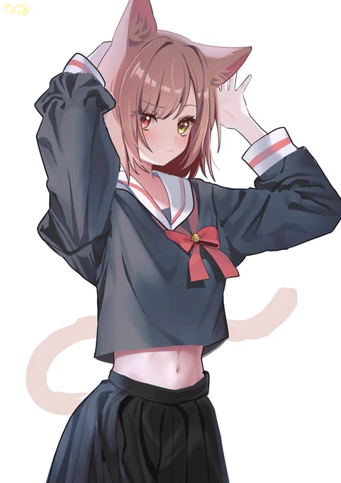 服のシワ練習 #oc