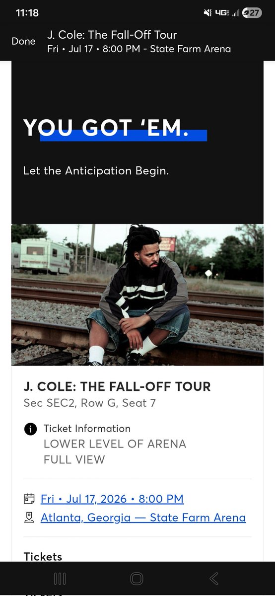 VannaScout's tweet photo. I'm putting it out in the universe.. I'ma find my soulmate, aka my Colemate, at this concert 🙏 #TheFallOff  @JColeNC https://t.co/KvuyKpIsVm