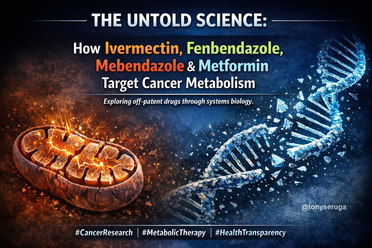“They told us cancer ‘just happens.’ They lied.
The truth? Energy, metabolism, and corruption drive it — not mystery.
Here’s how 4 cheap off‑patent drugs quietly dismantle the cancer engine. 🧬
#CancerResearch #TruthMatters #HealthFreedom”