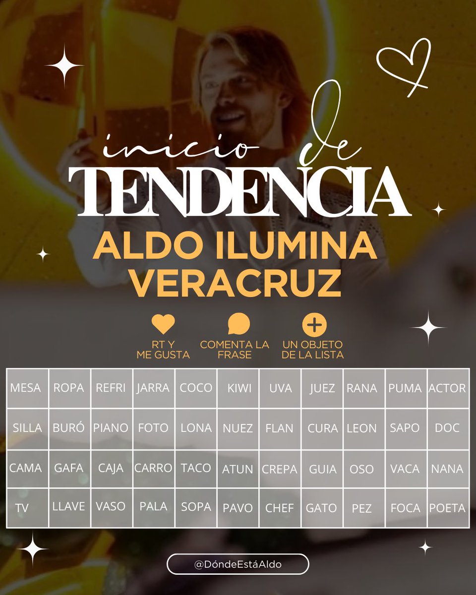 DondeEstaAldo's tweet photo. ¿Ya se cansaron, hermanas? O le damos a otra tablita. 😎

Comenta aquí:

ALDO ILUMINA VERACRUZ
+ un objeto de la lista (1 objeto por post hasta terminarlos todos).

🚨 Recuerden no #, no números y no emojis. Interactúen y RT a todos los comentarios. 

#AldoTdnWorld #Aldotdenigris https://t.co/xDvjizAeHn