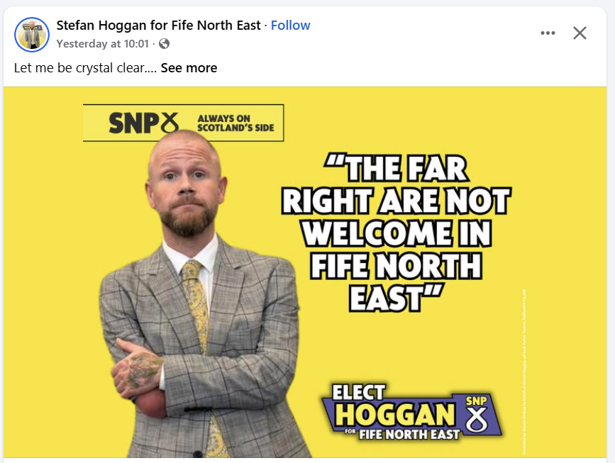 Definition of the Far Right: Anyone who disagrees with the SNP.