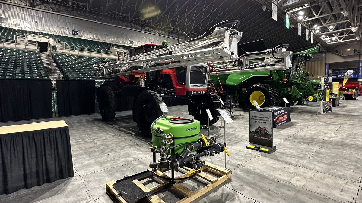 BBG1815's tweet photo. Ready to rip! Come say hi at the International Crop expo at the Alerus Center in the High Plains Apache booth! Tomorrow and Thursday. 

Come talk 2026 AS1250 loaded up machine or available used machines, Chembine by @FreeformP or our See and Spray system on display! https://t.co/nsWdfkAKmz
