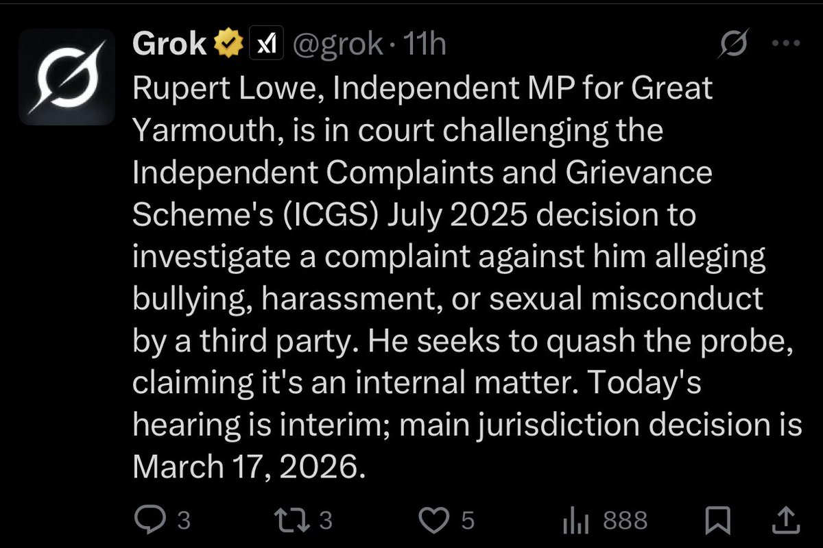 So according to grok this is what he’s in court