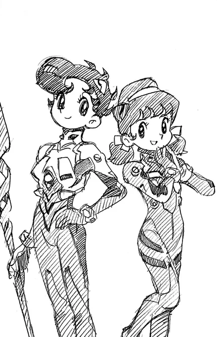 #女の子二人のイラストを貼る 

2枚目『JUNK HEAD』の、左側のパートンは男性だから、誤投稿だな。フォルダの近所の女の子二人の絵はこの辺だから、どれかと間違えてタップしたようだ。 