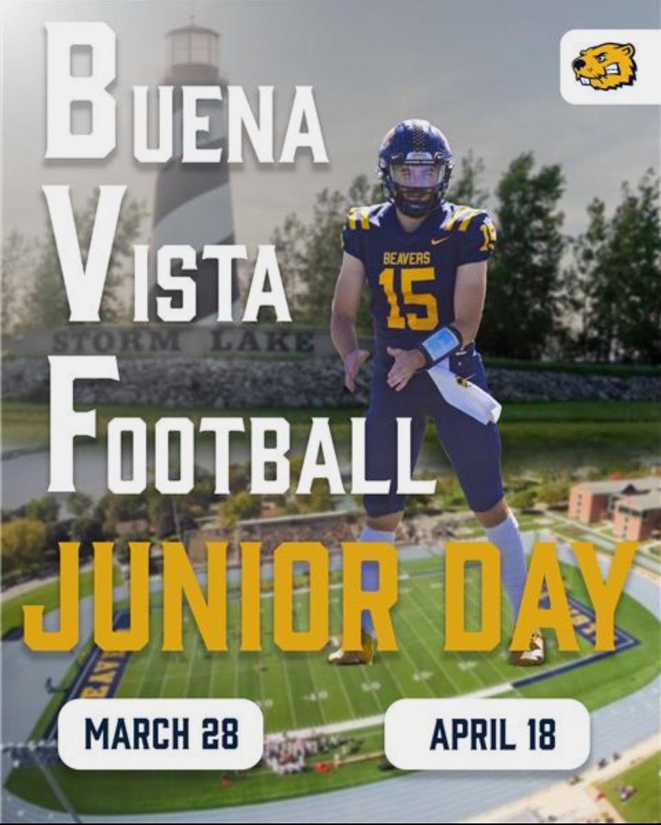 Thank you <a href="/BVU_Football/">BVU Football</a> and <a href="/CoachEHubbard/">Coach Hubbard</a> for the Junior Day Invite!