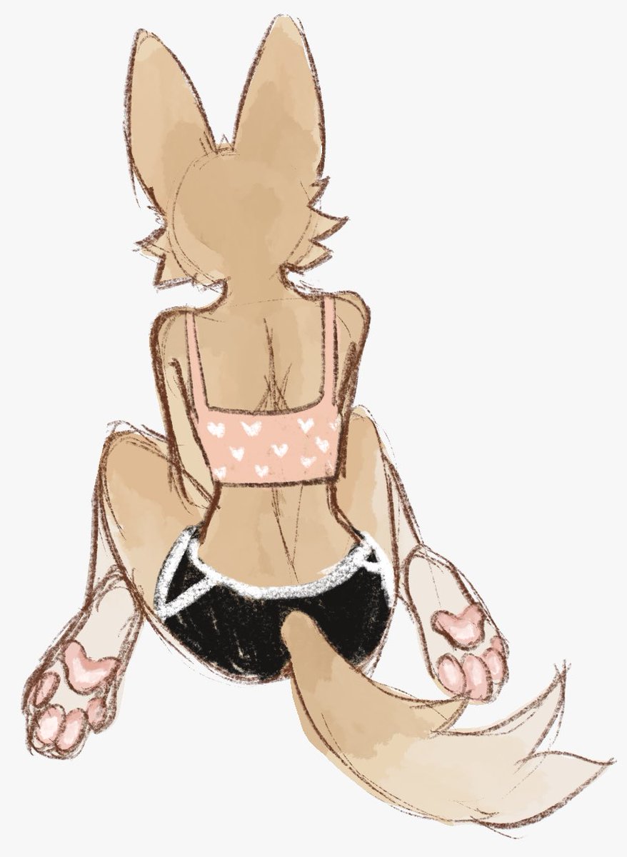 fennec fox girl’s back