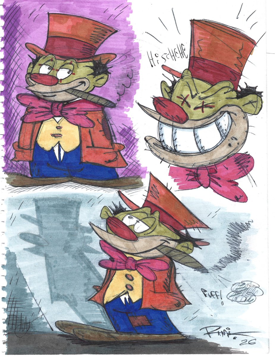 Recently watched "Little Nemo" (the 1989 film) and I had to draw this bastard. 
I didn't know if doing it digitally or traditional so I tried both (then you tell me which one you like more).