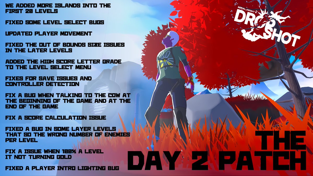 "Day 2 Patch" is now live on PC, and consoles will update in the next day or so   Thanks to everyone who steamed the game today and left feedback and reviews. We made all these fixes today based on your feedback.