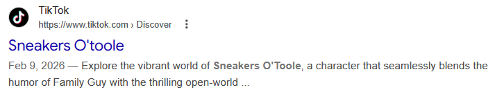 Explore the vibrant world of Sneakers O'Toole, a character that seamlessly blends the humor of Family Guy with the thrilling open-world ...