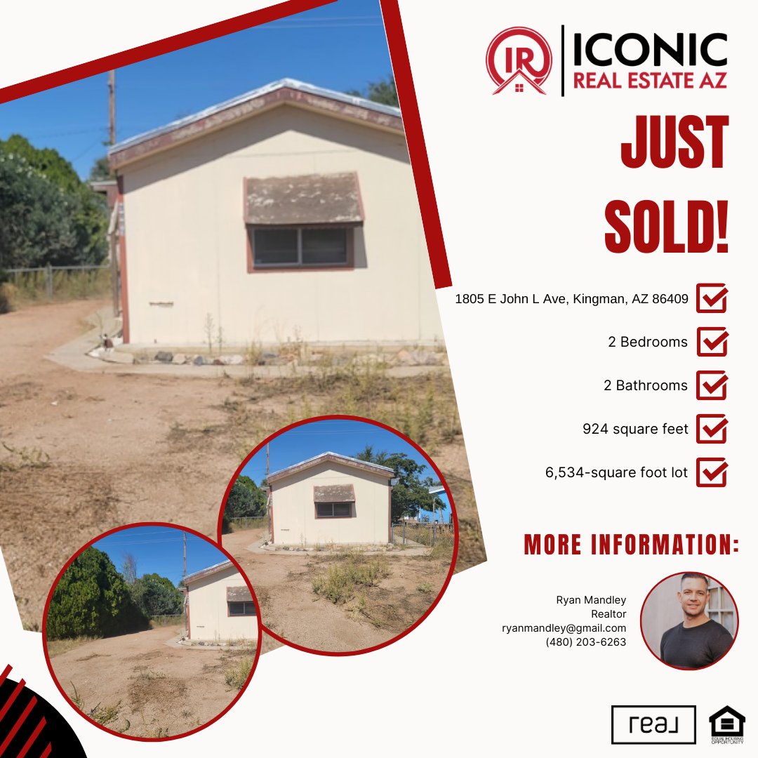 ryanmandley's tweet image. SOLD! 🏡✨ 1805 E John L Avenue, Kingman AZ has found its new owner!

Congrats to all parties involved. Ready to make your own move? Let’s connect! 

#JustSold #KingmanAZ #HomeSweetHome