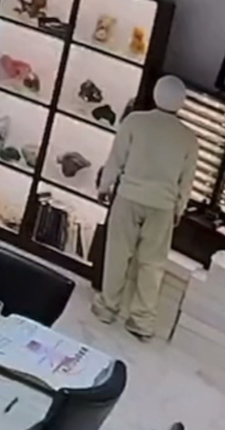 chiIIum's tweet photo. POSTED TWO DAYS AGO:

“Yesterday at approximately 4:02 PM, a Gold from Breckenridge (in a riker mount box labeled from the Harvard collection) was removed from one of our display cases without payment.”

“We are sharing security footage and screenshots of the individual involved. In the first video, you can see the person dressed in white.”

“If you recognize this person or have any information, please contact us (IG: mineralclassics) directly.
We appreciate your help in keeping our community safe.”

https://t.co/plNPhe8GEe