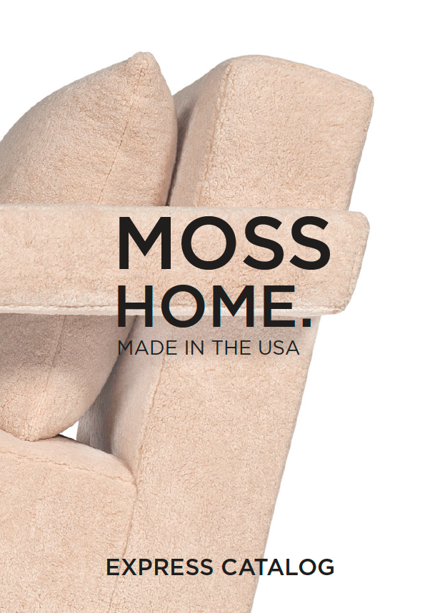 TradeSourceUSA's tweet photo. The Moss Home Express Catalog distills the brand's best into ten iconic frames and twelve carefully curated fabrics, all available with an industry-leading 2 to 4 week production lead time. https://t.co/YZ4r5m6vw3 https://t.co/DqvcgoSNC3
