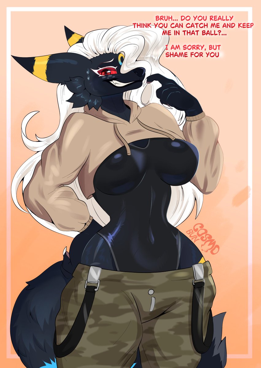 I want to steal her outfit...

Ah yeah, meet Sombra, my umbreon oc :3