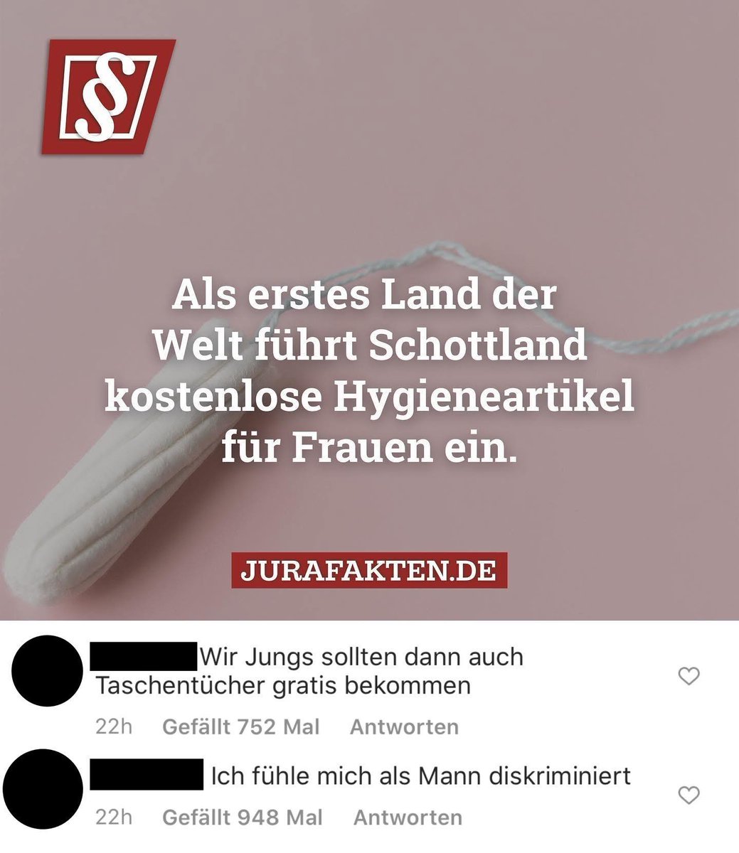 Nachdem Männer mehr als Frauen schwitzen, sollte auch Deo und Duschbad kostenlos bereit gestellt werden!