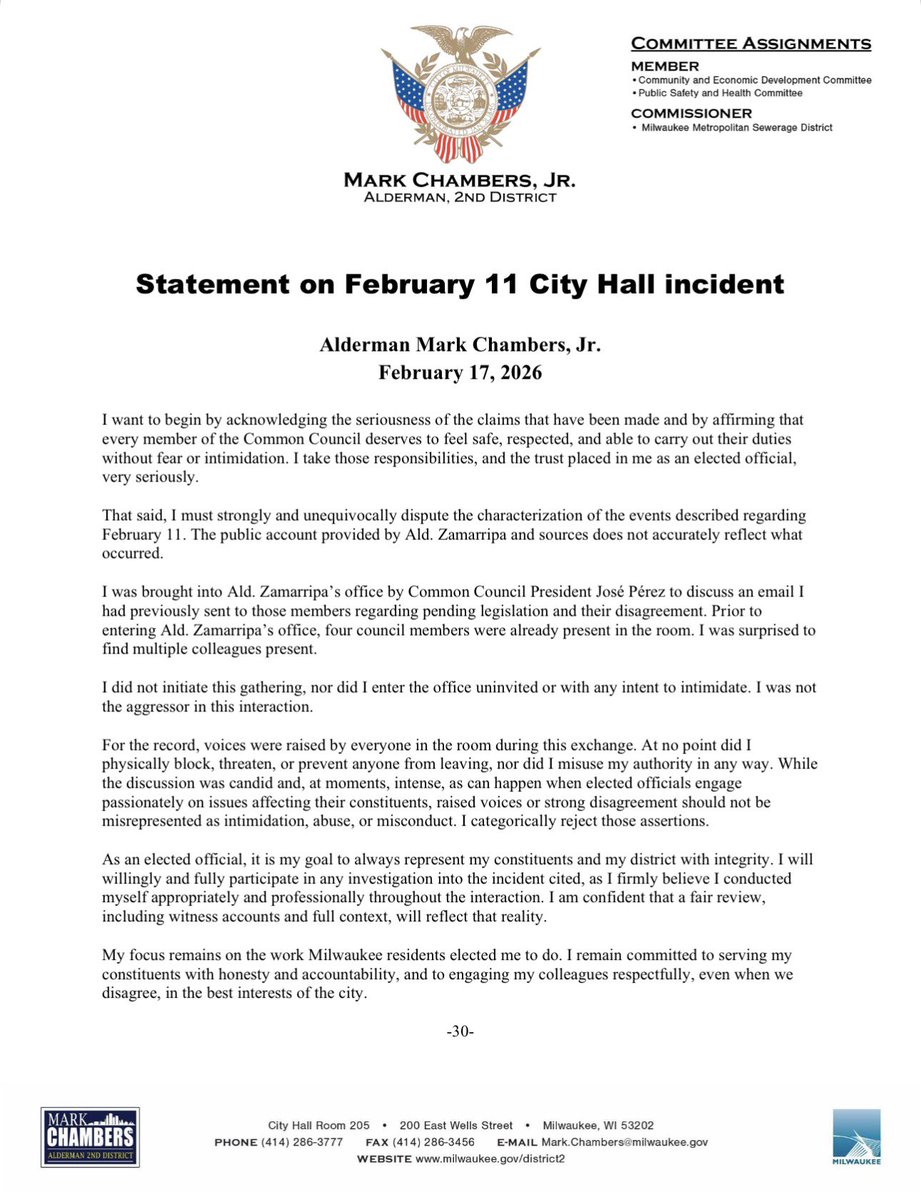 Alderman Mark Chambers Jr tweet media