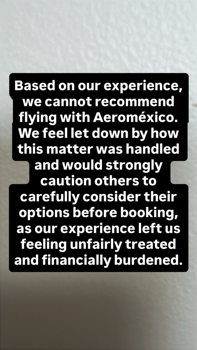 mjrsaavedra's tweet photo. Watch this YouTube video, it reflects the same experience and feelings we went through, which makes this outcome even more disheartening. @Aeromexico @AM_Escucha @AeromexicoUSA #AeromexicoWorstAirlines #dontflywithAeromexico #scammers 

https://t.co/zcJKLdbLca https://t.co/uNo4Yuodpd