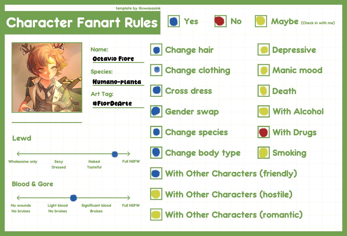 BUENAS

¡Ya que me preguntaron, les dejo mi lista de reglas de fanarts!

Añado aparte:
- Yume Art (auto-inserción): SI 🔵

Hashtag: #FlorDeArte