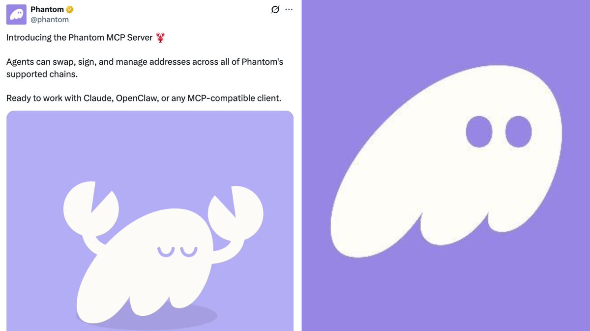 NEW: <a href="/phantom/">Phantom</a> INTRODUCES "THE PHANTOM MCP SERVER" - "AGENTS CAN SWAP, SIGN, AND MANAGE ADDRESSES ACROSS ALL OF PHANTOM'S SUPPORTED CHAINS"