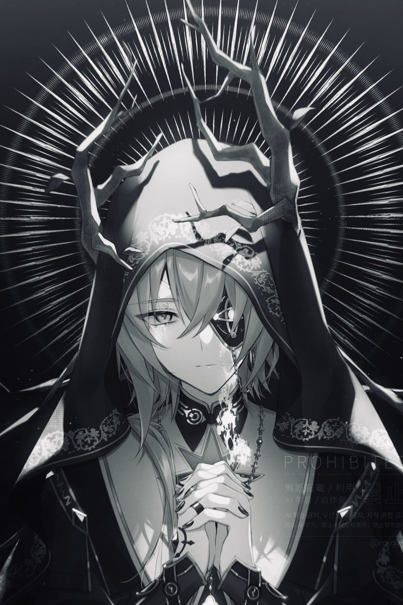 RT @_Null42: モノクロにしたらなんかええ感じになったやつ #Anaxa