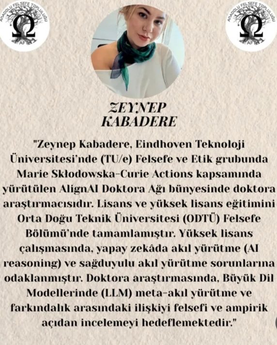 17 Ekim 2025, Zeynep Kabadere ile birlikte "Zihin Felsefesi 101 -Bilinç" etkinliğimiz.