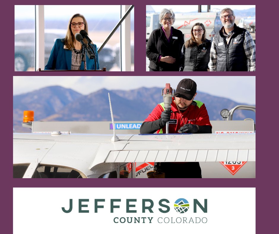 Jeffco Commissioners Andy Kerr, Lesley Dahlkemper, and Rachel Zenzinger celebrated a major milestone for Rocky Mountain Metro Airport as it announced its Unleaded Fuel Transition Plan.

The transition represents a significant step forward in reducing lead emissions while