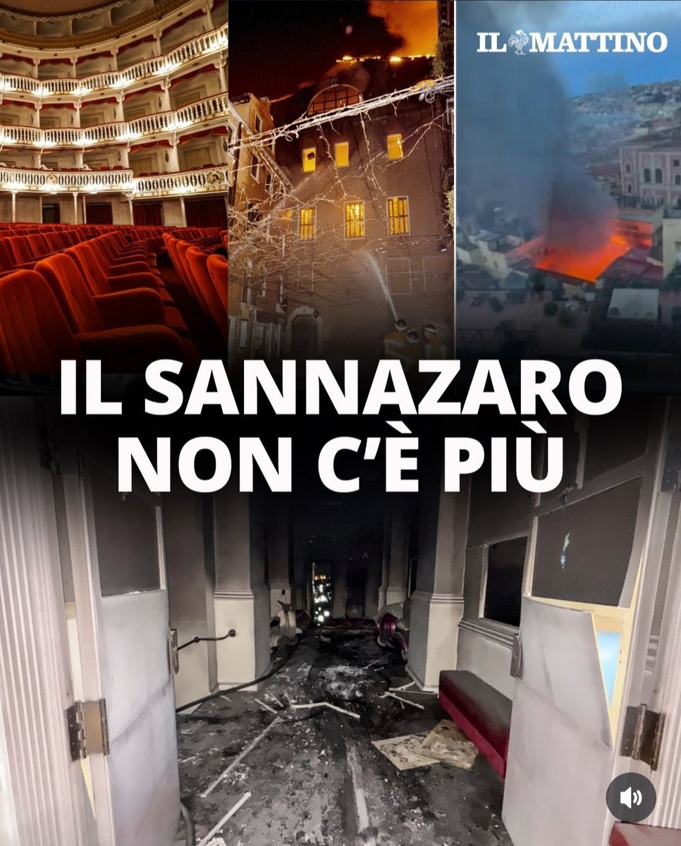 jiennense81's tweet photo. Oggi è stato un giorno di lutto per Napoli. Un pezzo della cultura partenopea è letteralmente andato in fumo. Il teatro che fu casa di Luisa Conte è stato distrutto da un incendio 💔
#Napoli #Sannazaro #LuisaConte #Incendio #17Febbraio #Teatro https://t.co/BZMKwfIZoC